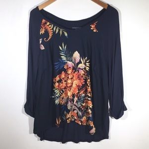 Charter Club Blouse Long Sleeve Floral